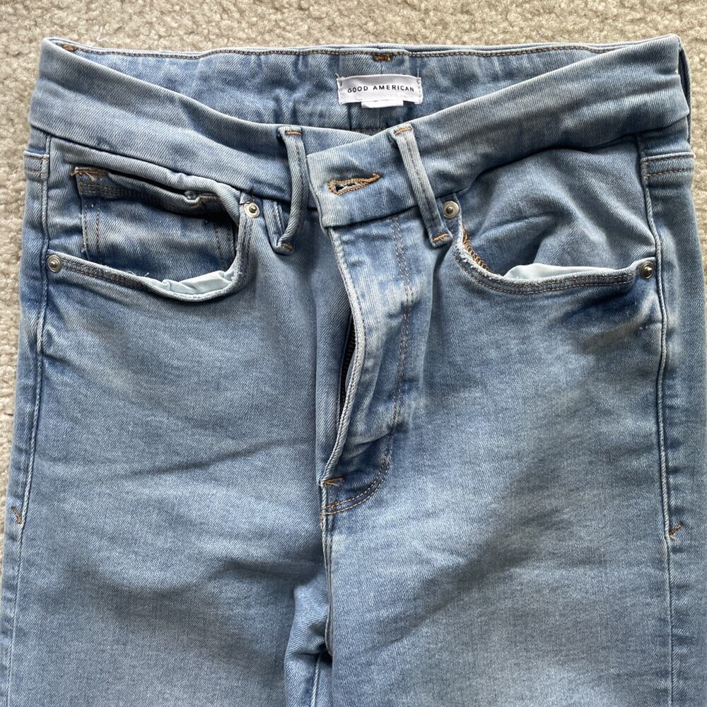 Good American Light Blue Straight Leg Jeans